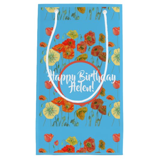 Sac en papier fleuriste Islande Coquelicot orange (Devant)