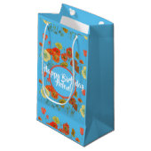 Sac en papier fleurs Orange Poppy Pavots Islande (Devant Angle)