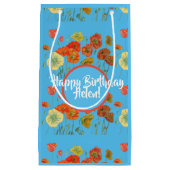 Sac en papier fleurs Orange Poppy Pavots Islande (Devant)
