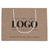 Sac en papier kraft marron aspect rond logo entrep (Devant)