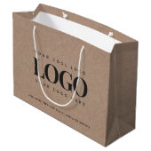 Sac en papier kraft marron aspect rond logo entrep (Dos Angle)