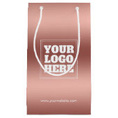 Sac en papier personnalisé avec logo d'entreprise  (Devant)