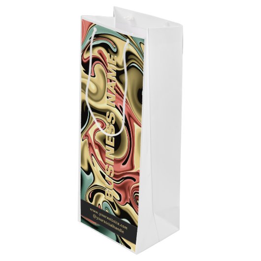 Sac en papier personnalisé pour vin pour l'entrepr (Devant Angle)