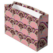 Sac en papier rose à coquilles (Dos Angle)