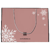 Sac en papier rose noir pour Noël moderne (Dos)