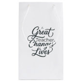 Sac en papier typographique Un grand enseignant ch (Dos)