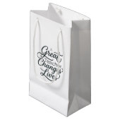 Sac en papier typographique Un grand enseignant ch (Devant Angle)