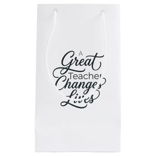 Sac en papier typographique Un grand enseignant ch (Devant)