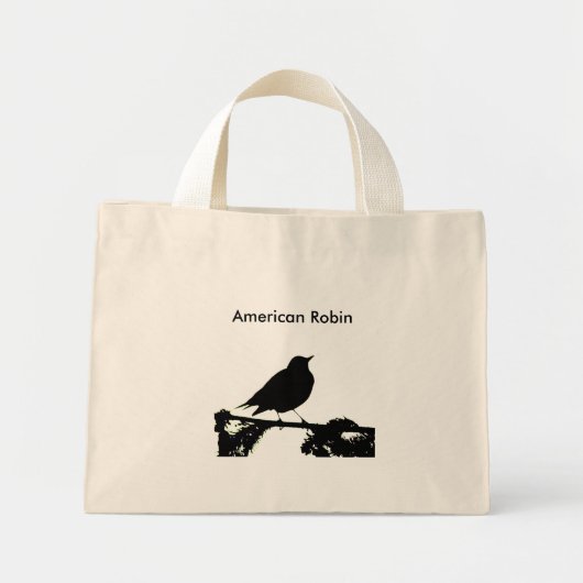 Sac en silhouette de Robin américain (Devant)
