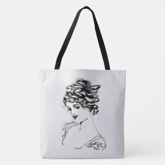 Sac en tissu Art nouveau Lady Art (Devant)