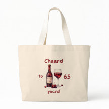 Sac en toile Cheers vin rouge année et âge personn