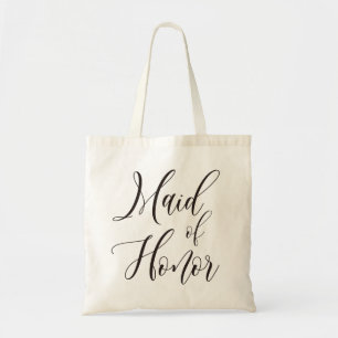 Sac en toile demoiselle d'honneur calligraphiée