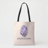 Sac en toile pour mariage lavande (Devant)