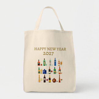 Sac en toile pour vin de Bonne Année