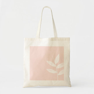 Sac en toile rose moderne Feuille