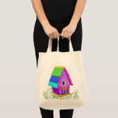 Sac en toile violet A-Frame Birdhouse (Devant (produit))