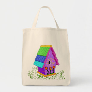 Sac en toile violet A-Frame Birdhouse
