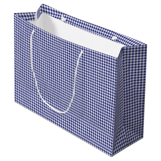 SAC En vichy-CADEAU Bleu-Blanc L (Devant Angle)