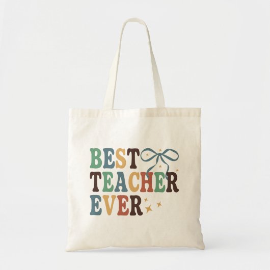 Sac Enseignant Coquette, Retro Meilleur Enseignant (Devant)