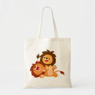 Sac espiègle mignon de deux lions de bande
