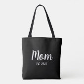 Sac établi Maman écriture blanche (Dos)