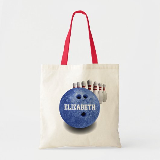Sac fait sur commande de boule de bowling bleu (Devant)