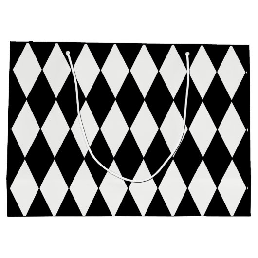 Sac fait sur commande de cadeau de diamant noir de (Dos)