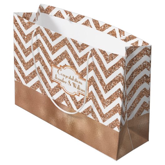 Sac fait sur commande de cadeau de mariage d'or (Dos Angle)