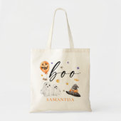 Sac fantôme BOO aquarelle Halloween Trick or Treat (Devant)