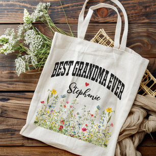 Sac Fleur sauvage personnalisé, cadeau d'anniversa