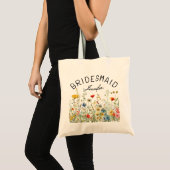 Sac Fleur sauvage personnalisé, cadeau de proposit (Devant (produit))