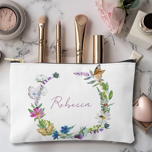 Sac floral cosmétique/accessoire