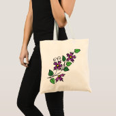Sac floral de fourre-tout de fleur pourpre (Devant (produit))