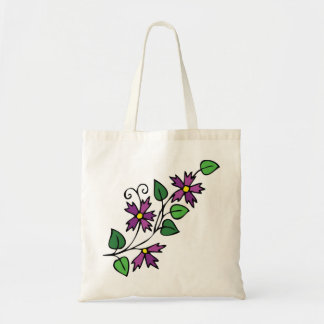 Sac floral de fourre-tout de fleur pourpre