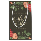 Sac floral élégant de cadeau de M. et de Mme (Dos)