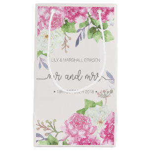 Sac floral élégant de cadeau de M. et de Mme