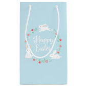 Sac floral élégant de cadeau du lapin de Pâques | (Dos)