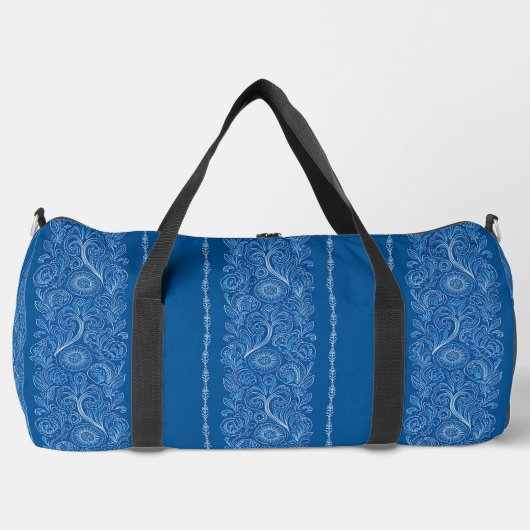 Sac floral élégant en bleu et blanc (Recto)