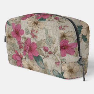 Sac floral gris élégant