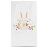 Sac floral simple de cadeau du lapin de Pâques | (Dos)