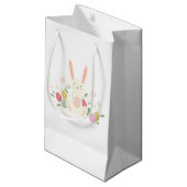 Sac floral simple de cadeau du lapin de Pâques | (Devant Angle)