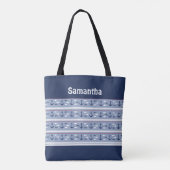 Sac fourre bleu blanc rouge ancres monogramme (Dos)