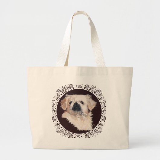 Sac fourre Chien Pékinois Blanc (Devant)