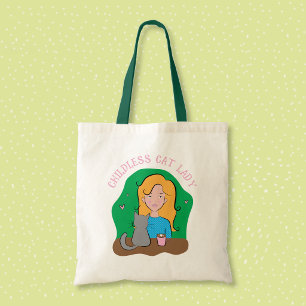 Sac fourre Dame Chaton sans Enfants Heureuse