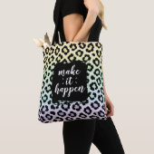Sac fourre imprimé léopard pastel «Make It Happen» (De près)