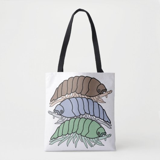 Sac fourre-tout - 3 cloportes (blanc) (Devant)
