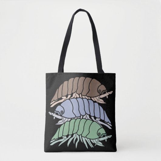 Sac fourre-tout - 3 cloportes (noir) (Devant)