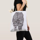 Sac fourre-tout à amour d'éléphant (De près)