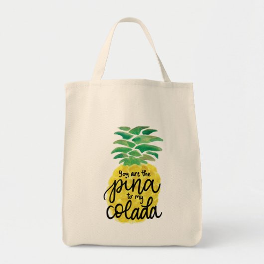 Sac fourre-tout à aquarelle d'ananas (Devant)
