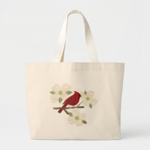Sac fourre-tout à aquarelle de cardinal et de
